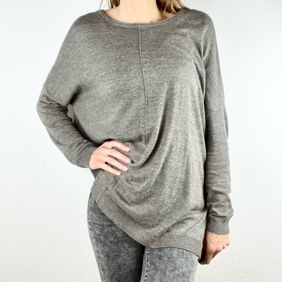 CABI | 🐨 Dark Heathered Gray Thin Knit Oversized Loose Sweater - Picture 1 of 14